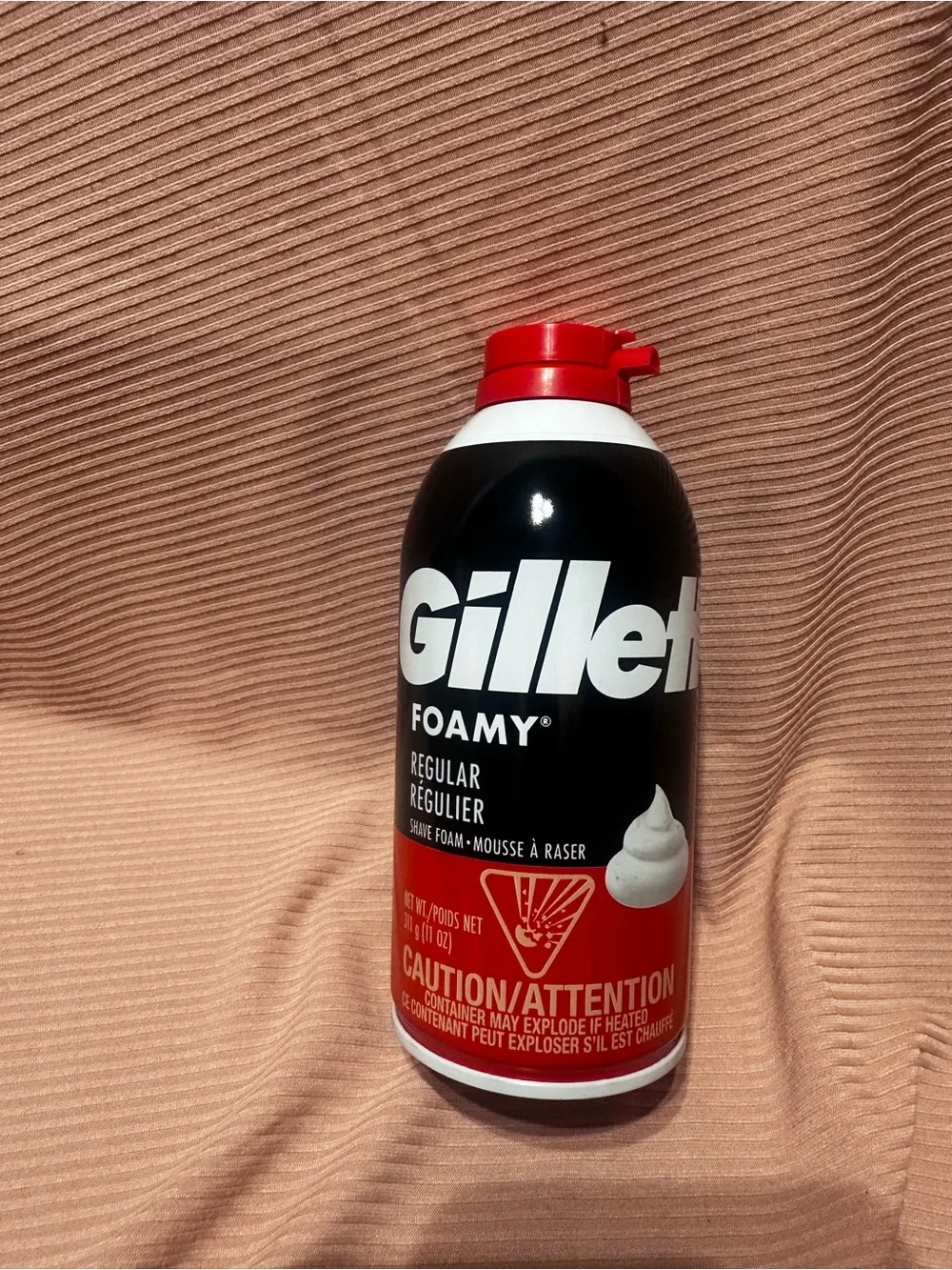 Gillette Foamy Regular Shaving Foam - Red & Black Can